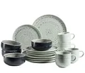 Produktbild: MÄSER 931744 Serie Spicy Market, Handbemaltes Geschirr Set für 4 Personen in mediterranem Vintage Design, 16-teiliges Kombiservice aus Keramik, Grün, Steingut