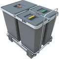 Produktbild: Elletipi ECOFIL - ausziehbarer Mülleimer mit Rahmen - 18 Liter + 8 Liter + 8 Liter - PF01 34B1