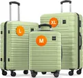 Produktbild: TRAVELY Premium Koffer Set: 77cm, 67cm & 55cm Handgepäck Koffer in einem Set, sehr robuste Reisekoffer mit sanften Rollen & TSA Schloss, Reisekoffer, Koffer & Trolleys
