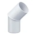 Produktbild: INEFA Regenrohrbogen 45 Grad für Fallrohr, PVC DN50 / 50mm Weiß Verbindungsstück Dachrinnenzubehör, einfache Steckmontage, Made in Germany