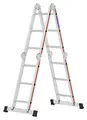 Produktbild: Hymer Mehrzweckleiter mit Arbeitsbühne 4143 (4x3 Sprossen, Holm 60 mm, Alu Leiter, Klappleiter, Anlegeleiter 3,47 m) 414312