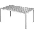 Produktbild: Tectake Gartentisch Bianca Aus Aluminium und Kunststoff Oberfläche In Holzoptik  150 x 90 x 74 50 cm Silber Grau