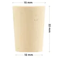 Produktbild: 100 Spitzkorken aus Naturkork | konisch 22x15/12 mm | kleine Korkstopfen