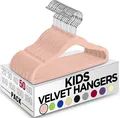 Produktbild: Kinder-Kleiderbügel aus Samt 50 Stück – 27,9 cm 11 Zoll robuster Baby-Kleider...