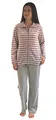 Produktbild: NORMANN-Wäschefabrik Langer Nicky Damen Hausanzug, Jacke mit Reißverschluss 281 216 98 001, Farbe:hellgrau, Größe2:44/46