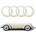 Produktbild: 4X Weißwandringe Weißwandreifen Echt Gummi Auto Tuning