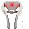 Produktbild: Aspria Nackenmassagegerät mit Wärme Kabellos, Shiatsu Massagegerät für Nacken Schulter Rücken, 5D Rollen mit 3 Modi, Freie Hände, Typ-C Tragbares Massagegerät zur Entspannung für Büro Zuhause