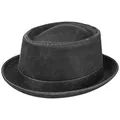 Produktbild: Stetson Odenton Pork Pie Hut Fedora Baumwolle Wasserabweisend Sonnenschutz Damen Herren Sommer Winter Musikerhut schwarz XL (60-61 cm)
