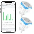 Produktbild: EIGHTREE WLAN Smart Steckdose 2.4GHz&5GHz, Smart Home WiFi Steckdose Kompatibel mit Alexa/Google Home/SmartThings, Stromverbrauch Messen, Zeitplan, APP Fernsteuerung, 16A (2er Pack)