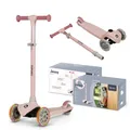 Produktbild: Kinderroller 3-Räder LIONELO Jessy Kinderscooter bis 50KG LED Räder Pink Rose