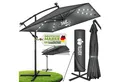 Produktbild: tillvex Sonnenschirm tillvex® Sonnenschirm LED Solar 235 x 235 cm Ampelschirm Gartenschirm, Kurbelschirm Marktschirm wasserdicht 360° drehbar, mit Kurbel & Windschutz Gartenschirm Aluminium, Alu Ampelschirm Ø330 cm Rechteckig mit LED Solar + Abdeckung