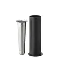 Produktbild: Stelton Teesieb EM77 - Edelstahl-Infuser für klassische Isolierkanne - Konischer Siebeinsatz, schwarzer minimalistischer Aufbewahrungsständer - Stilvolles Tee-Zubehör für Zuhause - 6,5x6,5x16,5 cm