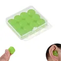 Produktbild: Ohrstöpsel zum Schlafen, zum Schwimmen, Wiederverwendbare, 6 Paar Geräuschreduzierte Silikon Ohrenstöpsel, Wasserdicht, als Anti Schnarch Schutz, Arbeit, Studium und laute Orte (green, L)