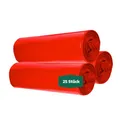 Produktbild: dm-folien Rote Müllsäcke 120 Liter I 250 Stück I 700 x 1100 mm I Große Abfallbeutel für leichte bis mittelschwere Abfälle I Reißfeste Müllbeutel aus LDPE Regenerat I Foliensäcke 32 my
