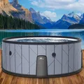 Produktbild: BRAST Whirlpool aufblasbar MSpa Tidal für 6 Personen | Ø173x65cm | 138 Massagedüsen in 3 Intensitäten | In- Outdoor Pool | Ganzjähriger Einsatz Winterfest | einfache Steuerung per App