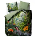 Produktbild: ESSENZA Baumwoll-Satin Wendebettwäsche Gabriel mit Dschungel-Motiv in Green, Digitaldruck auf 100% Baumwolle, Bunt, 135 x 200 cm