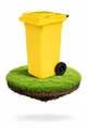 Produktbild: Mülltonne 120 Liter Abfalltonne Reststofftonne Mülleimer GELB