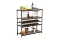 Produktbild: COSTWAY Weinregal, stehend, mit Glashalter & Regalen, Metall, 35x101x100cm