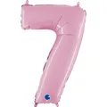 Produktbild: Grabo Folienballon Nummer 7, Pastellrosa, 66 cm