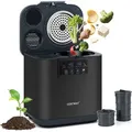 Produktbild: COSTWAY 4L Elektrischer Komposter, Schnellkomposter mit Deckel, 2 Aktivkohlefiltern & LED-Anzeige, Biomülleimer Selbstreinigend Automatisch - Schwarz