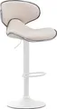 Produktbild: CLP Barhocker Las Vegas V2 Stoff mit Fußstütze,creme weiß