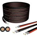 Produktbild: Solarkabel Duplex 6mm2 PV Kabel es Solar Kabel aus Kupfer, Photovoltaik Kabel 50m Schwarz und Rot - Schwarz/Rot