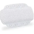 Produktbild: Relaxdays Badewannenkissen, Badekissen Mit Saugnäpfen, Spa, Wannenkissen Für Kopf & Nacken, 19,5 X 30,5 X 3,5 Cm, Weiß