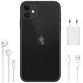 Produktbild: APPLE iPhone 11  64GB Black (2020) nur mit USB-C zu Lightning Kabel geliefert. Kein Netzteil und keine EarPhones beigelegt.