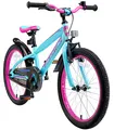 Produktbild: BIKESTAR Kinderfahrrad 20 Zoll für Mädchen und Jungen ab 6 Jahre | 20er Kinderrad Mountainbike | Fahrrad für Kinder Berry & Türkis | Risikofrei Testen