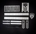 Produktbild: Fahrrad Rahmen Aufkleber Schriftzug Frame Sticker Set Decal Bike silber Design