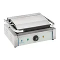 Produktbild: Royal Catering RCKG-2200-G Kontaktgrill Elektrogrill Panini Grill (2200 W, 230 V, Fettauffangschale, Grillplatte Geriffelt)
