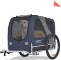 Produktbild: DOGGYHUT® Premium LARGE Hundefahrradanhänger 15 - 30kg Hundeanhänger Fahrradanhänger für Hunde mittelgroße bis große Hunde