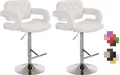 Produktbild: CLP 2er Set Barhocker Dublin höhenverstellbar und drehbar,weiß