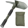 Produktbild: Mini Klappspaten Set zum Zusammenschrauben oliv + Tasche, Schaufel Hacke Outdoor