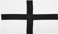 Produktbild: Flagge Deutscher Ritterorden schwarzes Kreuz auf Weiß 90x150cm