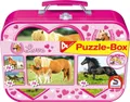 Produktbild: Pferde - Puzzle-Box 2 x 26, 2 x 48 Teile im Metallkoffer
