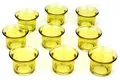Produktbild: NoNa 4,5 cm Teelicht-Gläser - Neun im Set - GELB - Teelichtglas Kerzenglas Kerzengläser Teelichthalter