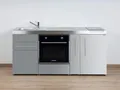 Produktbild: Stengel Miniküche MPB 180A Edelstahl mit Kühlschrank, Backofen, Apothekerschrank