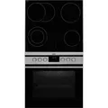 Produktbild: Amica EHC 12761 E Backofen inkl. Kochfeld 65 l EEK: A ( - D) Edelstahl, Schwarz