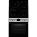 Produktbild: Amica EHC 12761 E Backofen inkl. Kochfeld 65l EEK: A ( - D) Edelstahl, Schwarz