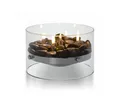 Produktbild: Philippi Design Kerzenhalter Fire Tischkamin, Glas, Stahl, Edelstahl, Flusssteine, Mundgeblasenes Glas und Flusssteine