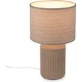 Produktbild: Ino Tischlampe, Stoffschirm, Kabelschalter, Keramikfuß, Braun, Ø22 x 37,5 cm - Briloner