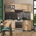 Produktbild: Vicco - Küchenzeile R-line, Artisan Eiche/anthrazit, 200 Cm , Ap Eiche