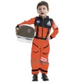 Produktbild: Spooktacular Creations Astronautenkostüm: Raumanzug mit beweglichem Astronautenhelm, perfekt für Kleinkinder, Mädchen, Halloween, Cosplay, Mottopart-Orange Large (10-12 Jahre)
