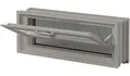 Produktbild: Fuchs Design Lüftungsfenster 579x189mm, kieselgrau. Anstatt 3 Glasbausteine im Format 19x19x8 cm, mit Fliegengitter