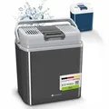 Produktbild: Juskys elektrische Kühlbox 24 Liter 12 V / 230 V für Auto, Lkw, Reisemobil, Camping - Mini Kühlschrank kalt & warm - thermoelektrische Box - Grau - Grau