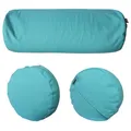 Produktbild: VLFit Yoga-Nackenrolle, umweltfreundlich, Buchweizenrolle, 61 cm x 23 cm, abnehmbarer, waschbarer Bezug, ideal für Yoga, Meditation und allgemeine Unterstützung (Blaugrün)