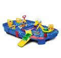 Produktbild: Aquaplay Wasserspieltisch LockBox, Wasserstraße und Transportkoffer, mit Spielfiguren, Kran und Brücke