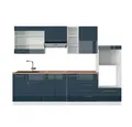 Produktbild: Vicco Küchenzeile Fame-Line, Dunkelblau Hochglanz/Weiß, 280 cm, AP Eiche