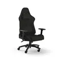 Produktbild: Corsair TC100 Relaxed-Gaming-Stuhl – Stoff – Vom Rennsport inspiriertes Design – Lendenkissen – Abnehmbares Nackenkissen aus Memory-Schaumstoff – Verstellbare Armlehnen – Schwarz